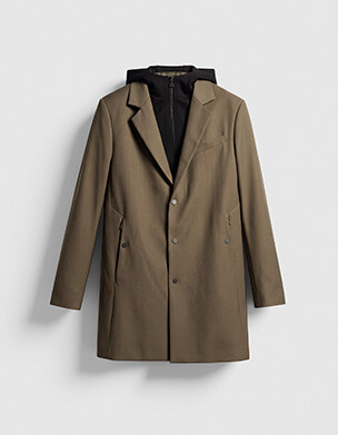Parka kaki parementure noire