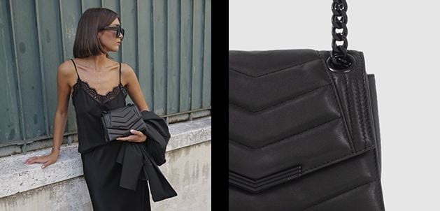 SAC THE 1 TIMELESS NOIR CUIR MATELASSÉ TAILLE S FEMME