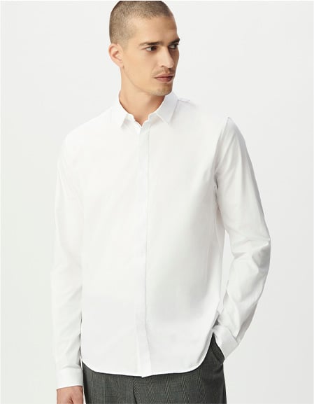 Weißes Slim-Fit-Hemd