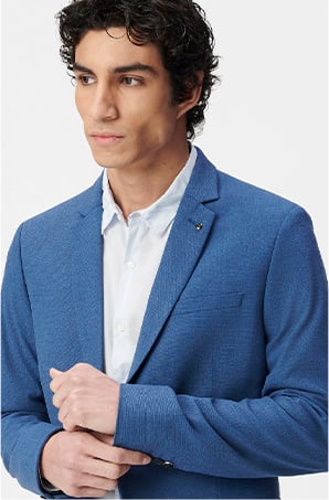 Veste de costume bleu indigo Homme