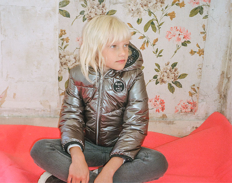 Doudoune metalisée à capuche ikks kid fille