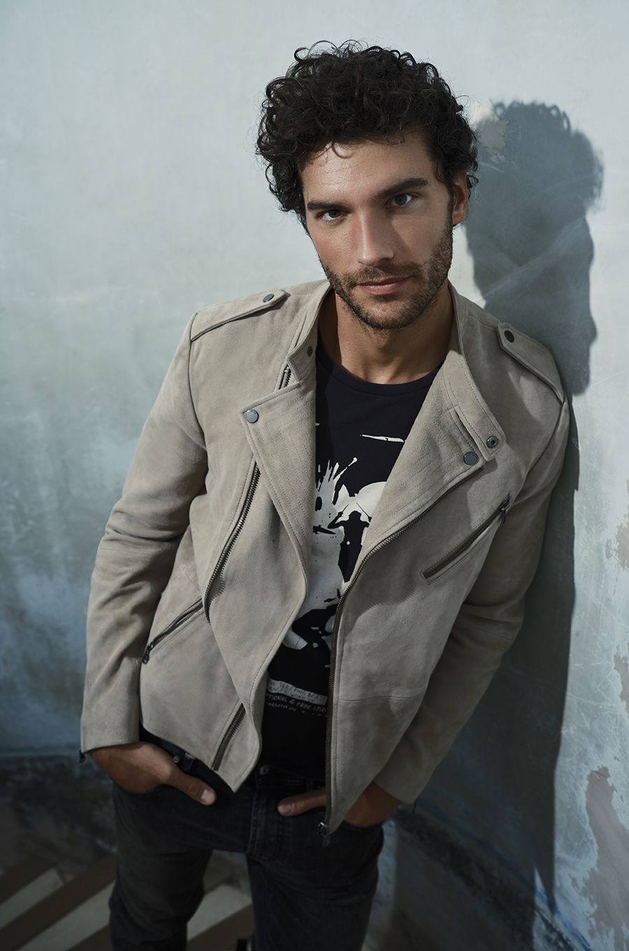 Blouson biker velours Homme IKKS