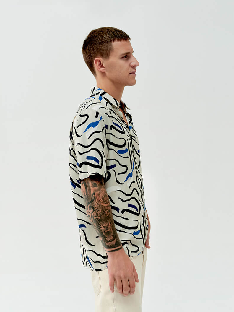 IKKS Men’s short-sleeve printed shirt