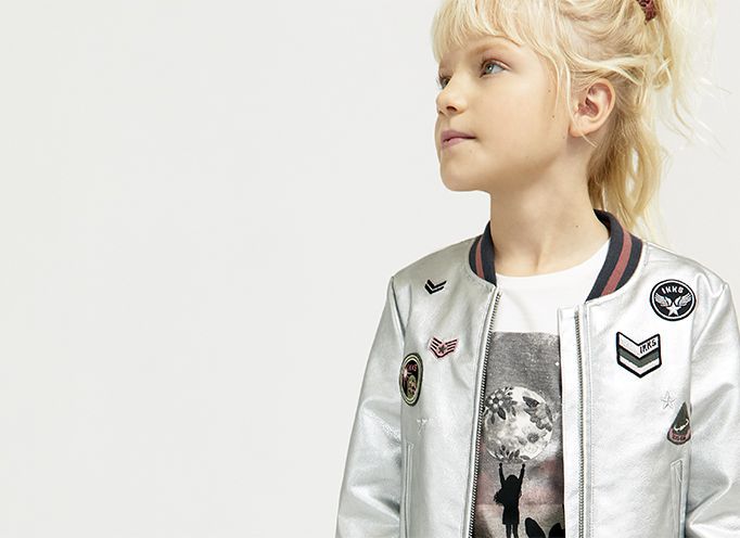 veste pour fille argentée ikks