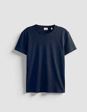 T-shirt col rond marine