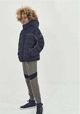 Doudoune noire pour ado garçon ikks