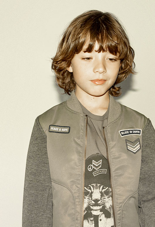 Cazadora caqui con insignias ikks kid boy
