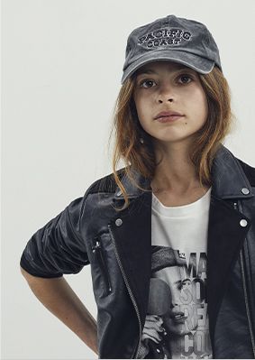 Veste biker noire pour fille ado