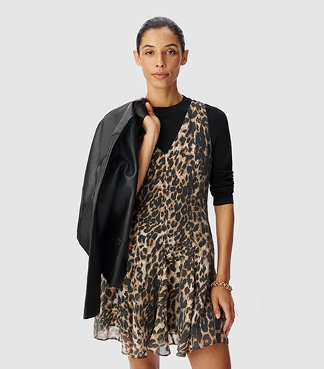 robe leopard femme