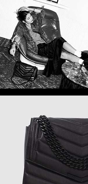 SAC THE 1 TIMELESS NOIR CUIR MATELASSÉ TAILLE L FEMME