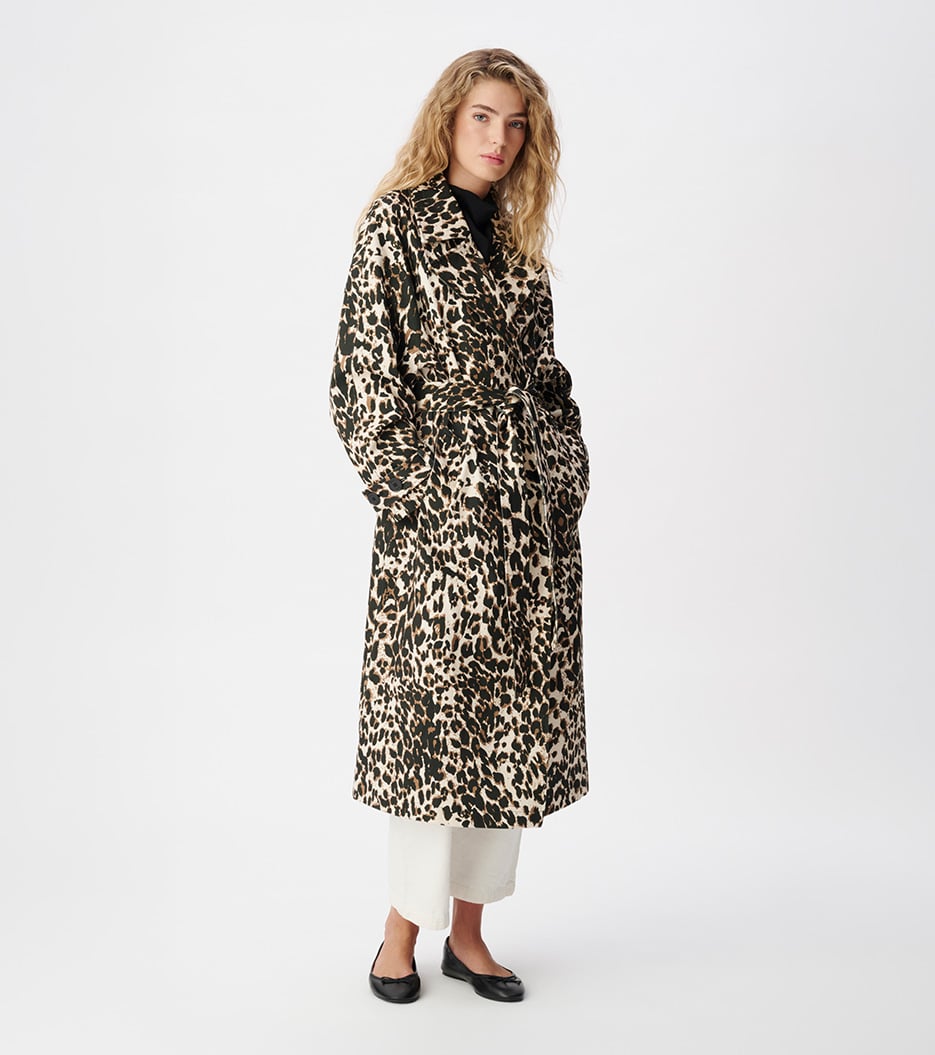 Trench leopard femme