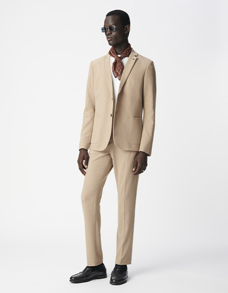 Dunkelbeige Anzugjacke