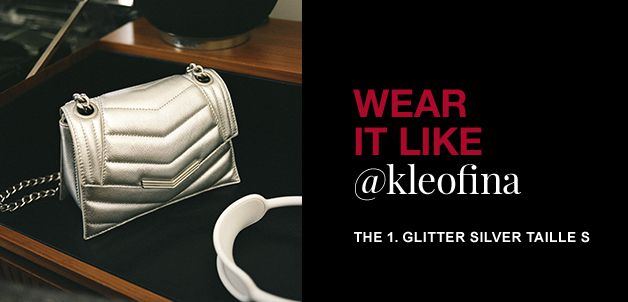 SAC THE 1 GLITTER ARGENTÉ CUIR MÉTALLISÉ TAILLE S FEMME