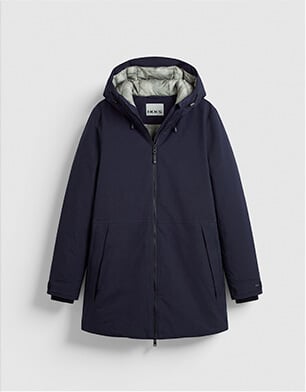 Parka à capuche marine