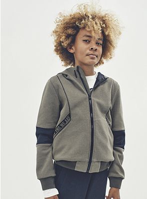 Sweat à capuche kaki Ikks garçon