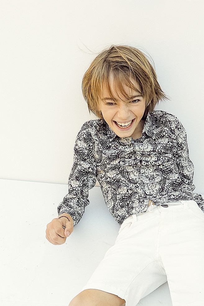Langärmeliges Jungenhemd mit Print IKKS Kid Jungen