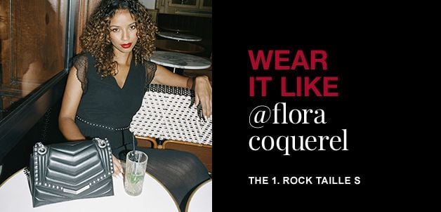 SAC THE 1 ROCK NOIR CUIR CLOUTÉ TAILLE S FEMME