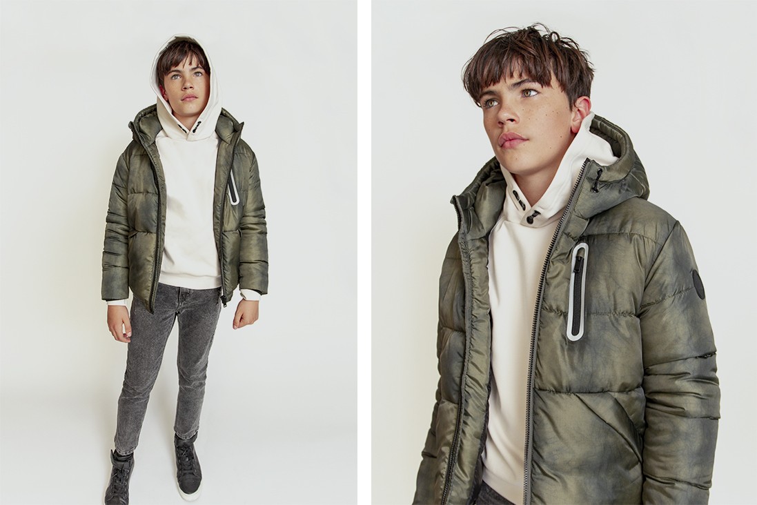 Ikks junior boy Autumn Winter 2022 camouflage padded jacket