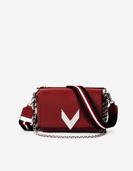 Bolsa 111 Scarlett en cuero rojo glamoroso