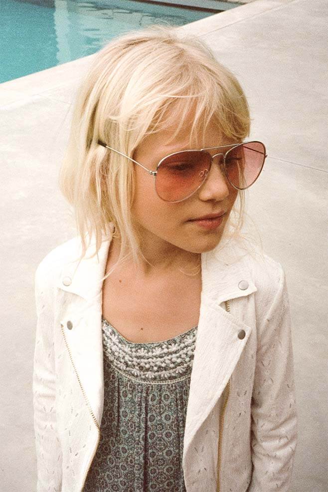 Veste perfecto blanche ajourée ikks kid fille