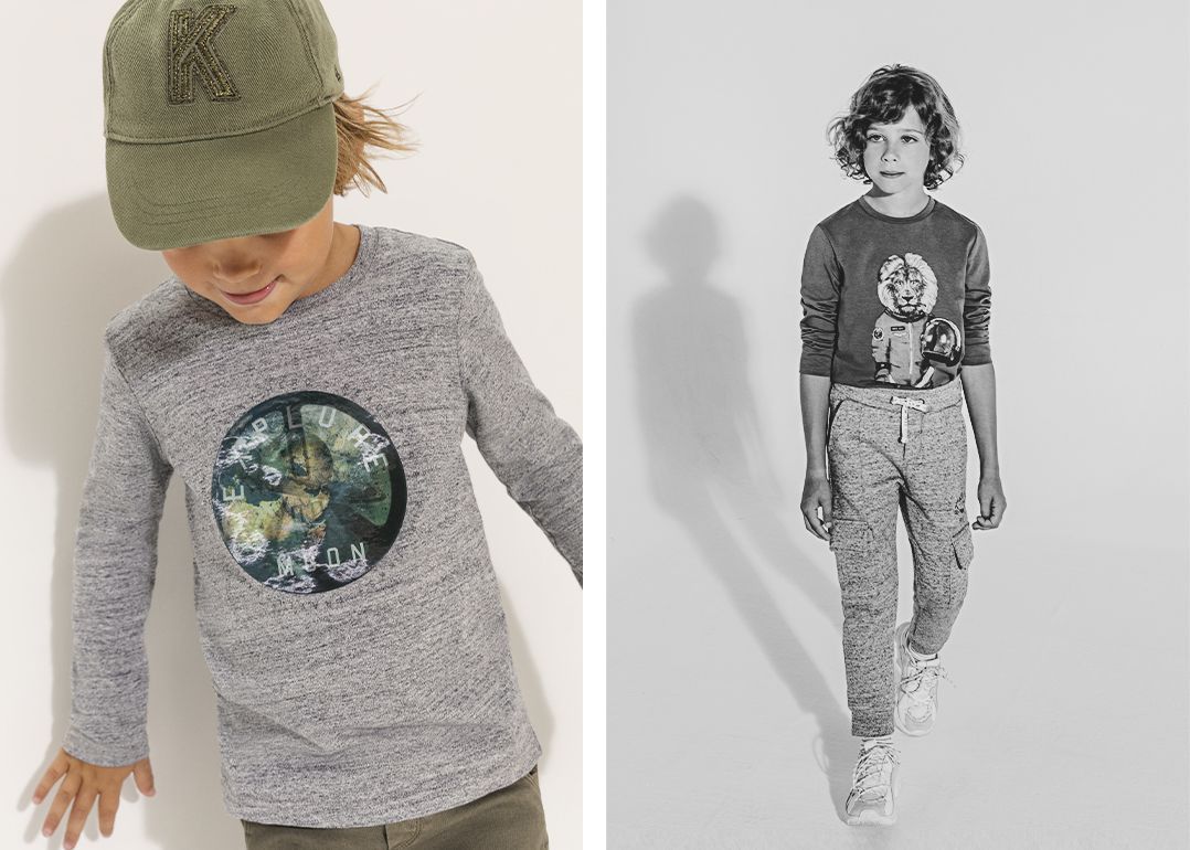 tee-shirt manches longues army ikks garçon automne hiver 22