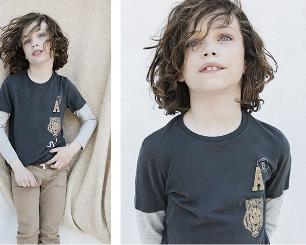 Antracietgrijs T-shirt voor jongens kinderen
