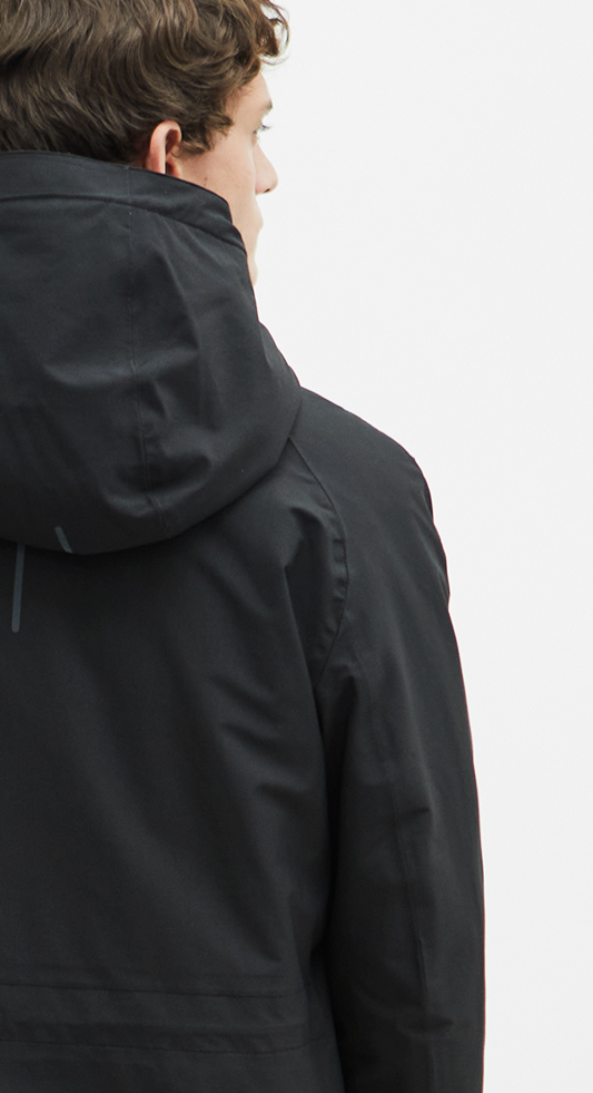 Veste IKKS Homme Enduit Noir - Imperméable Léger Coupe-vent - Taille XL - Neuf Avec étiquettes