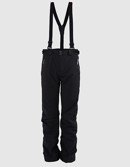 Men's black IKKS x DUVILLARD ski trousers with braces