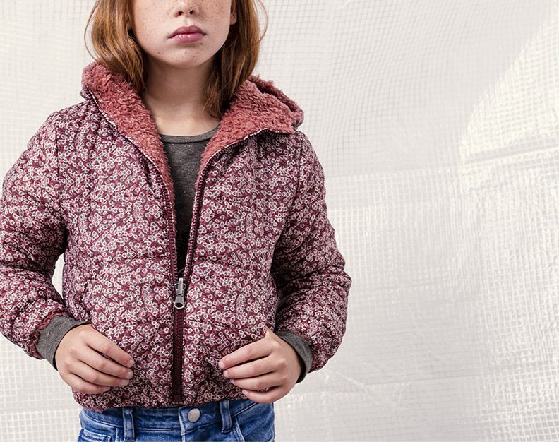 doudoune à fleurs réversible ikks fille hiver 22