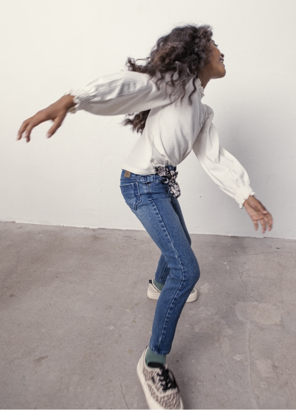 slim denim broek ikks meisjes winter 22