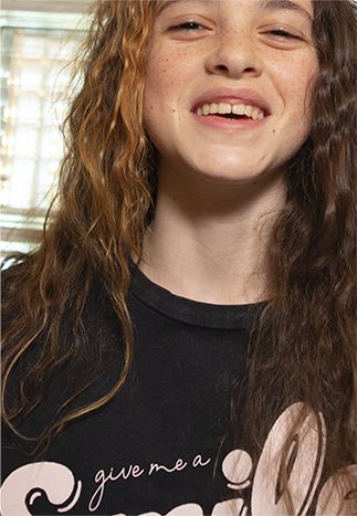 Way girl black slogan T-shirt SS21