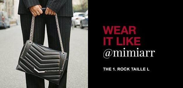 SAC THE 1 ROCK NOIR CUIR CLOUTÉ TAILLE L FEMME