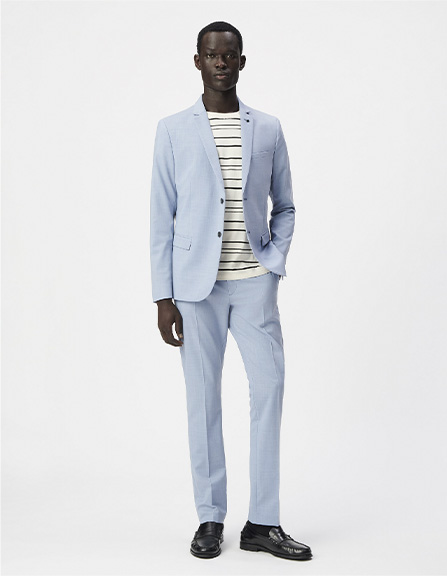 Hellblaue Anzugjacke