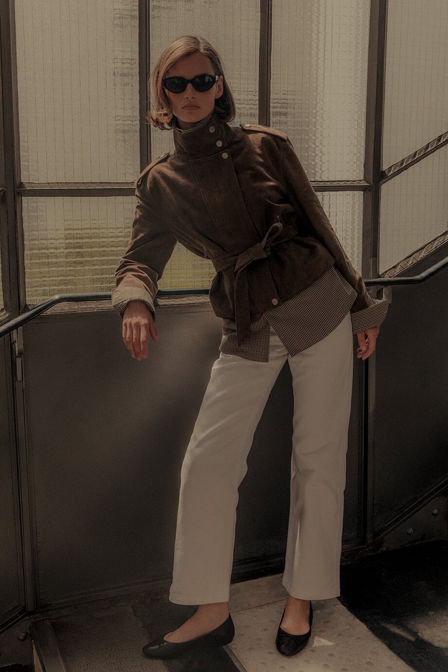 Witte bootcut-jeans met lage taille