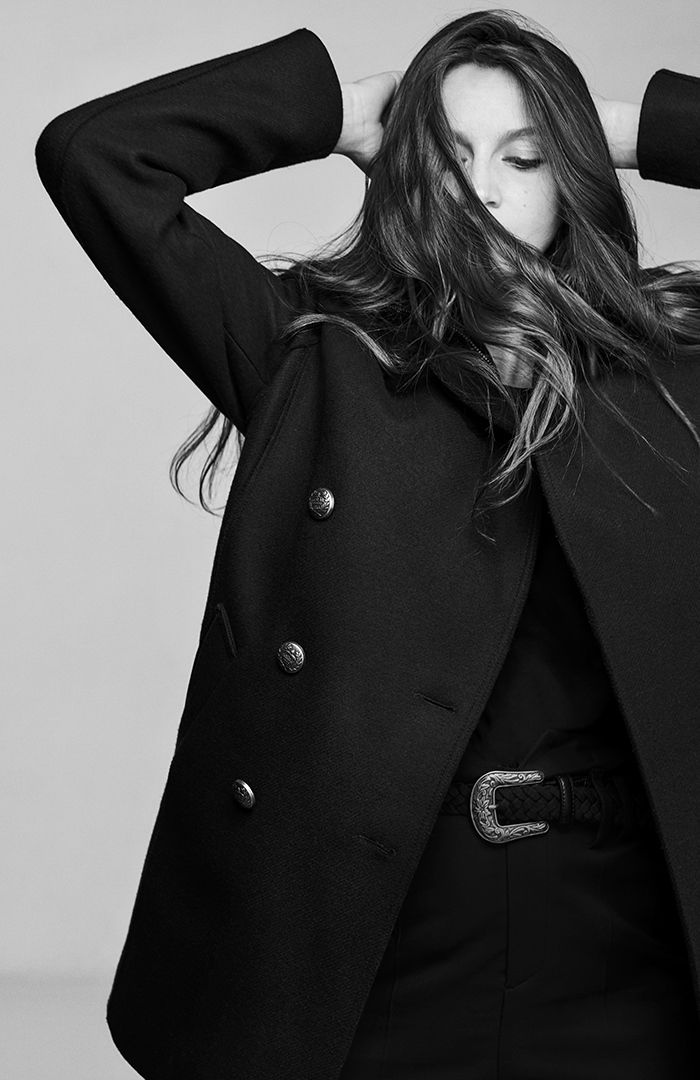 IKKS Women’s navy pea coat