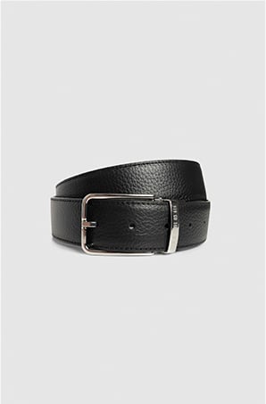 Ceinture réversible noire et marron cuir Homme