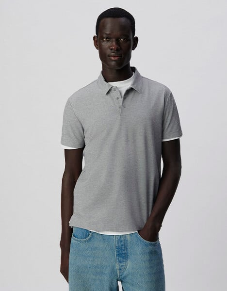 Polo manches courtes gris DRY FAST