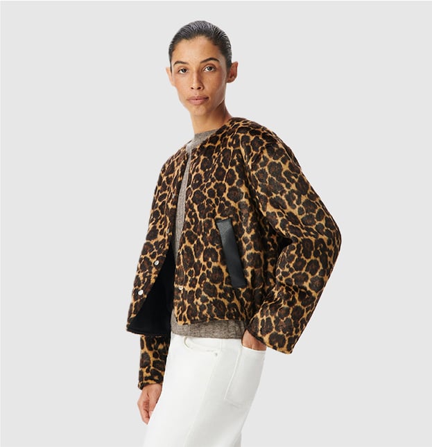 veste réversible léopard