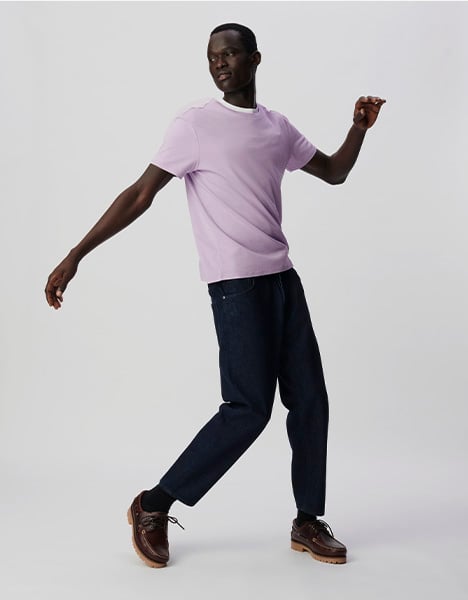 T-shirt lilas détail logo ABSOLUTE DRY