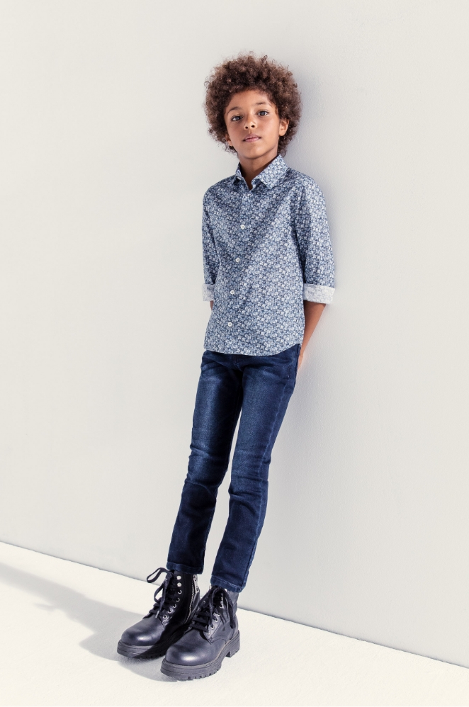 jean slim bleu denim ikks garçon