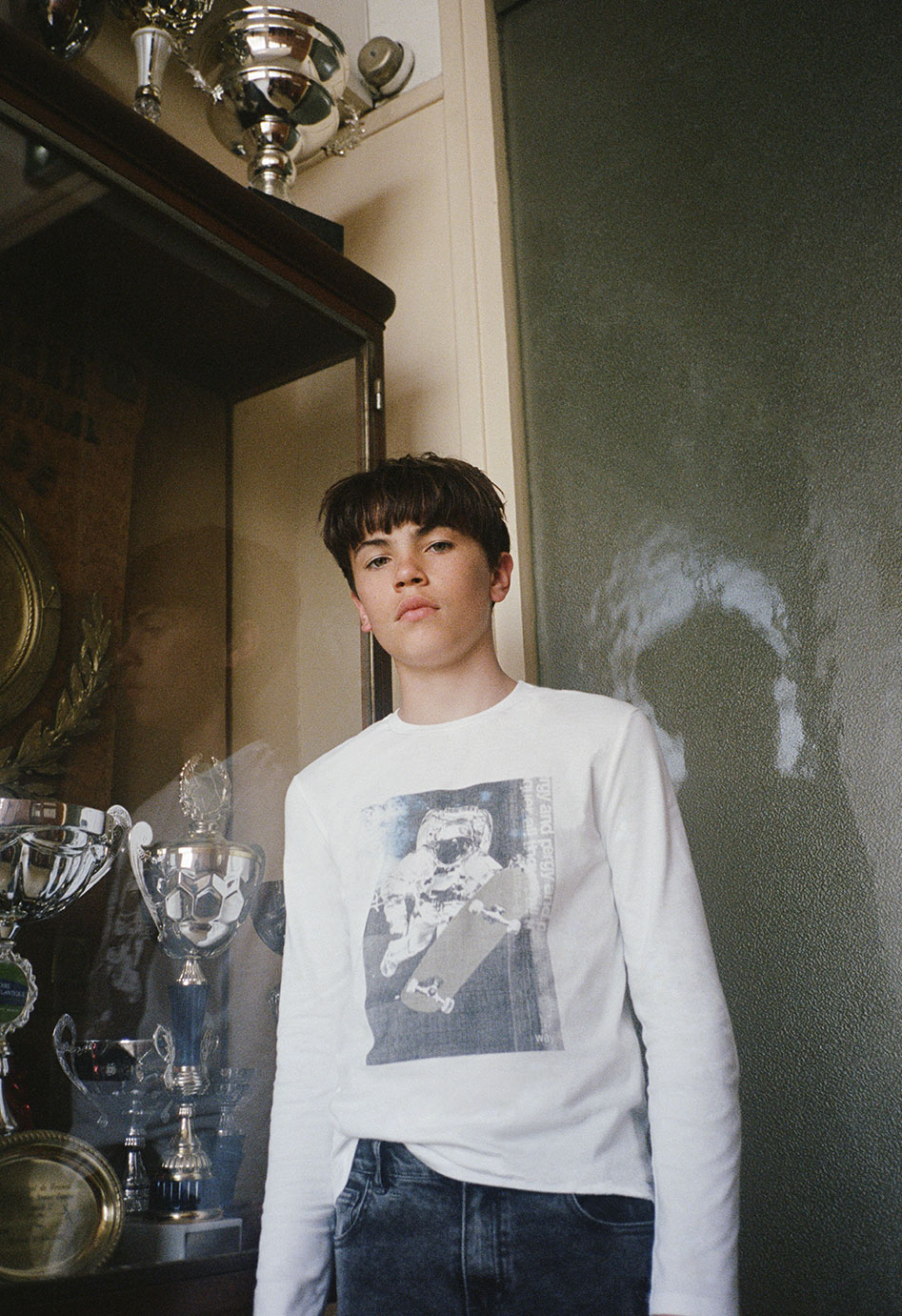 Camiseta blanca manga larga motivos WAY boy