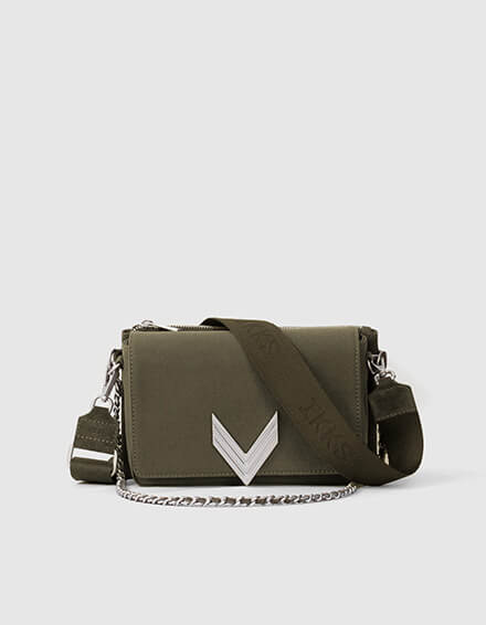 Bolsa 111 Lena en lienzo militar de color caqui