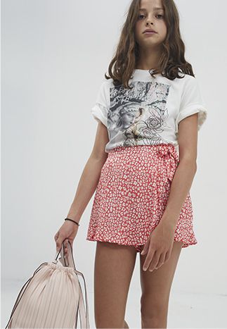 IKKS way girl flowery red skort