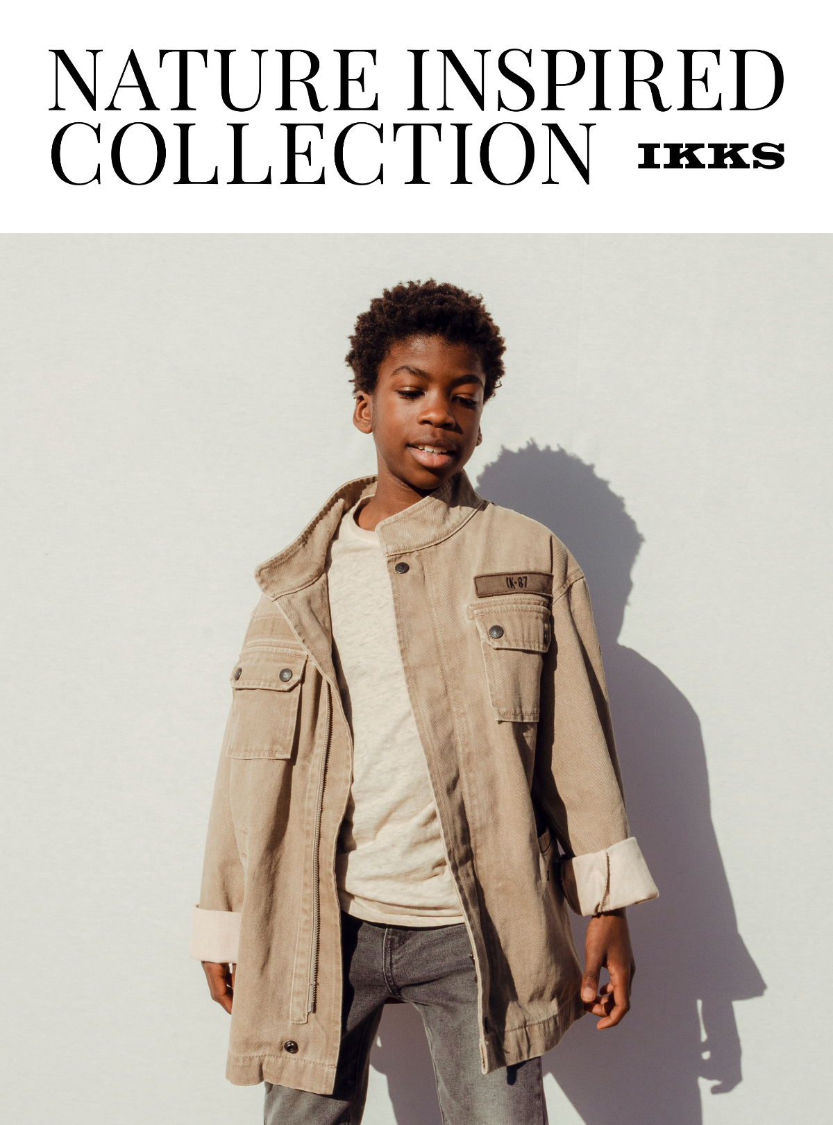 Boys’ light khaki Terra® Denim safari jacket, P&L back