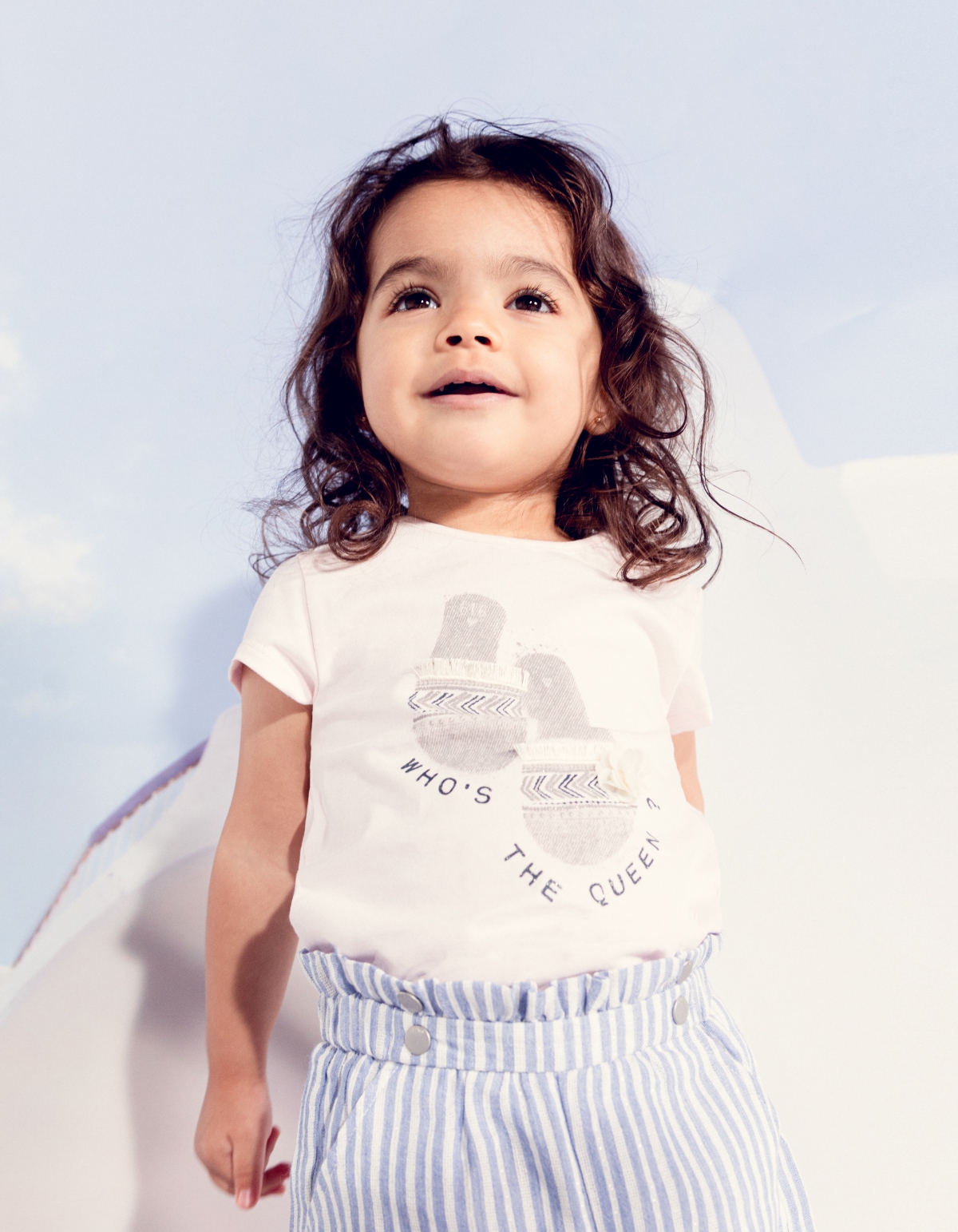 Baby girls’ pink sandals image organic cotton T-shirt