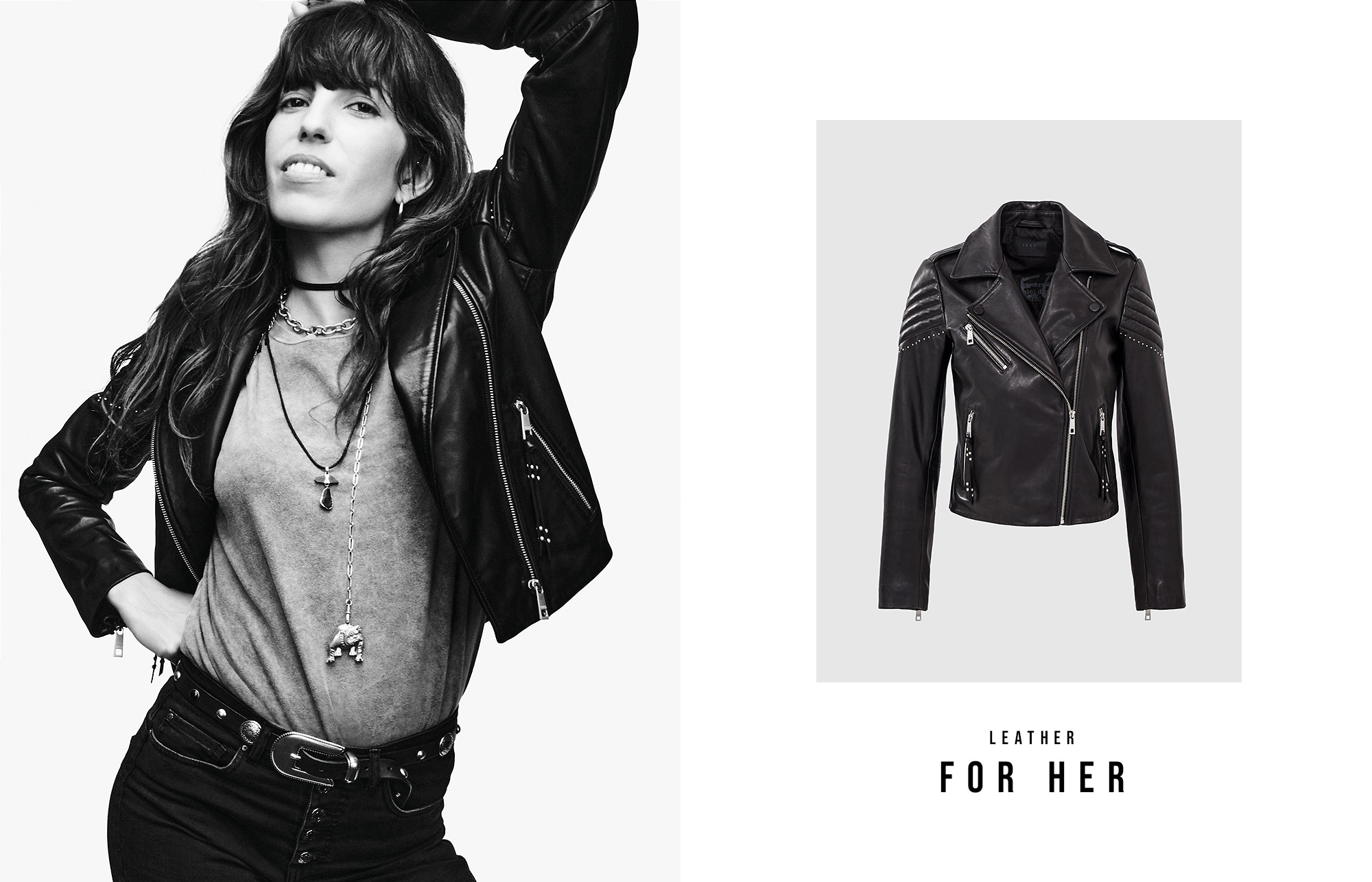 veste cuir ikks femme 2019