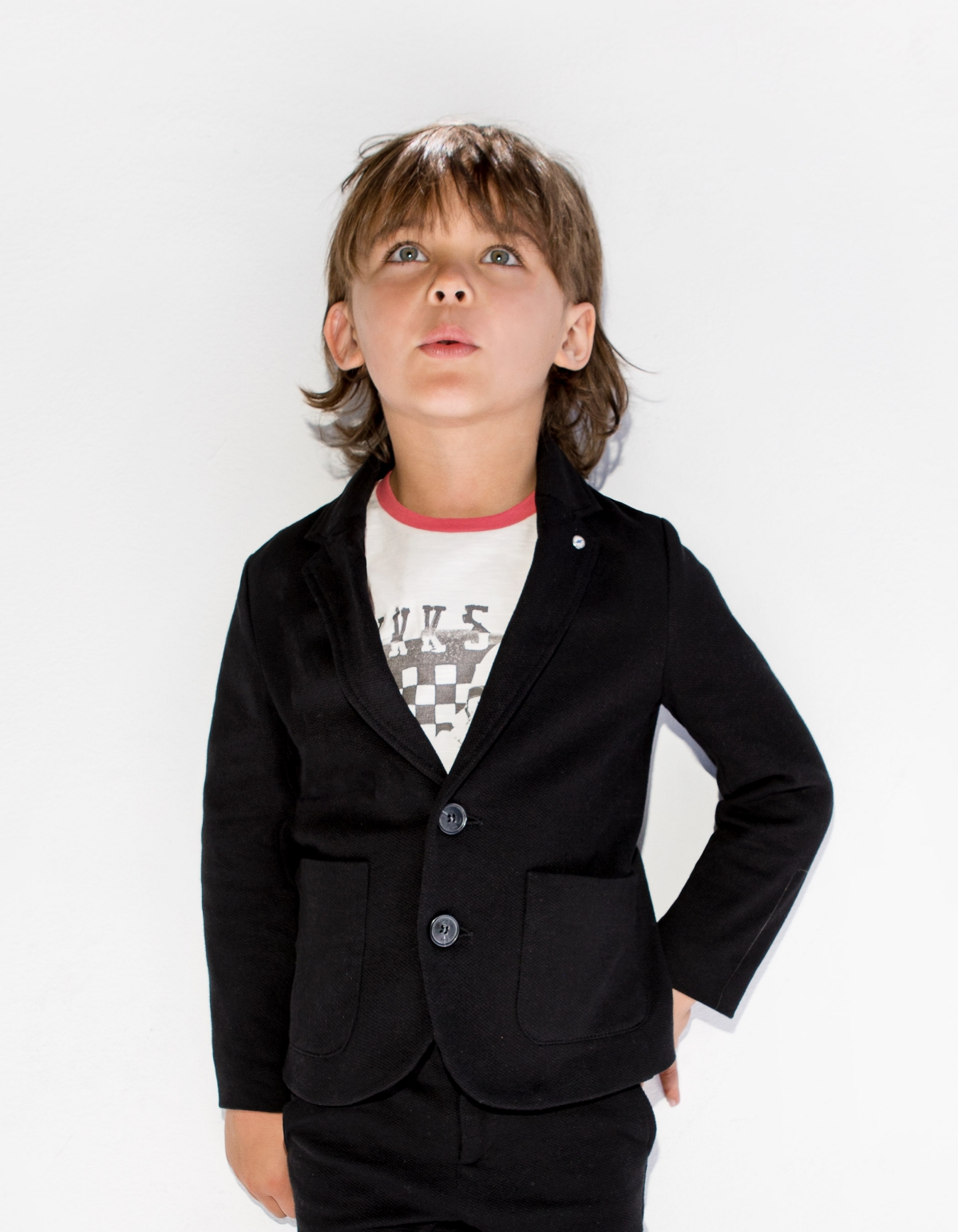 Veste anthracite en maille coton garçon