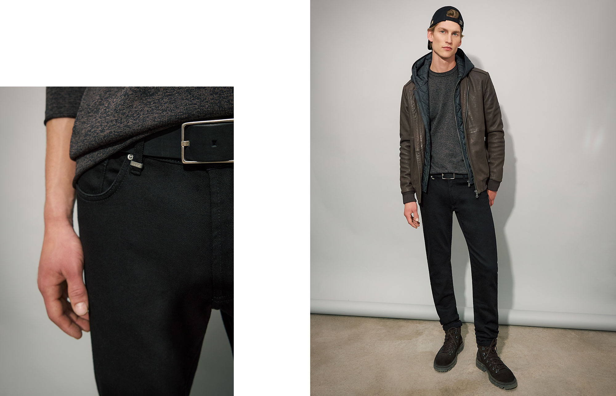 Zwarte SLIM jeans Nick in biokatoen Heren