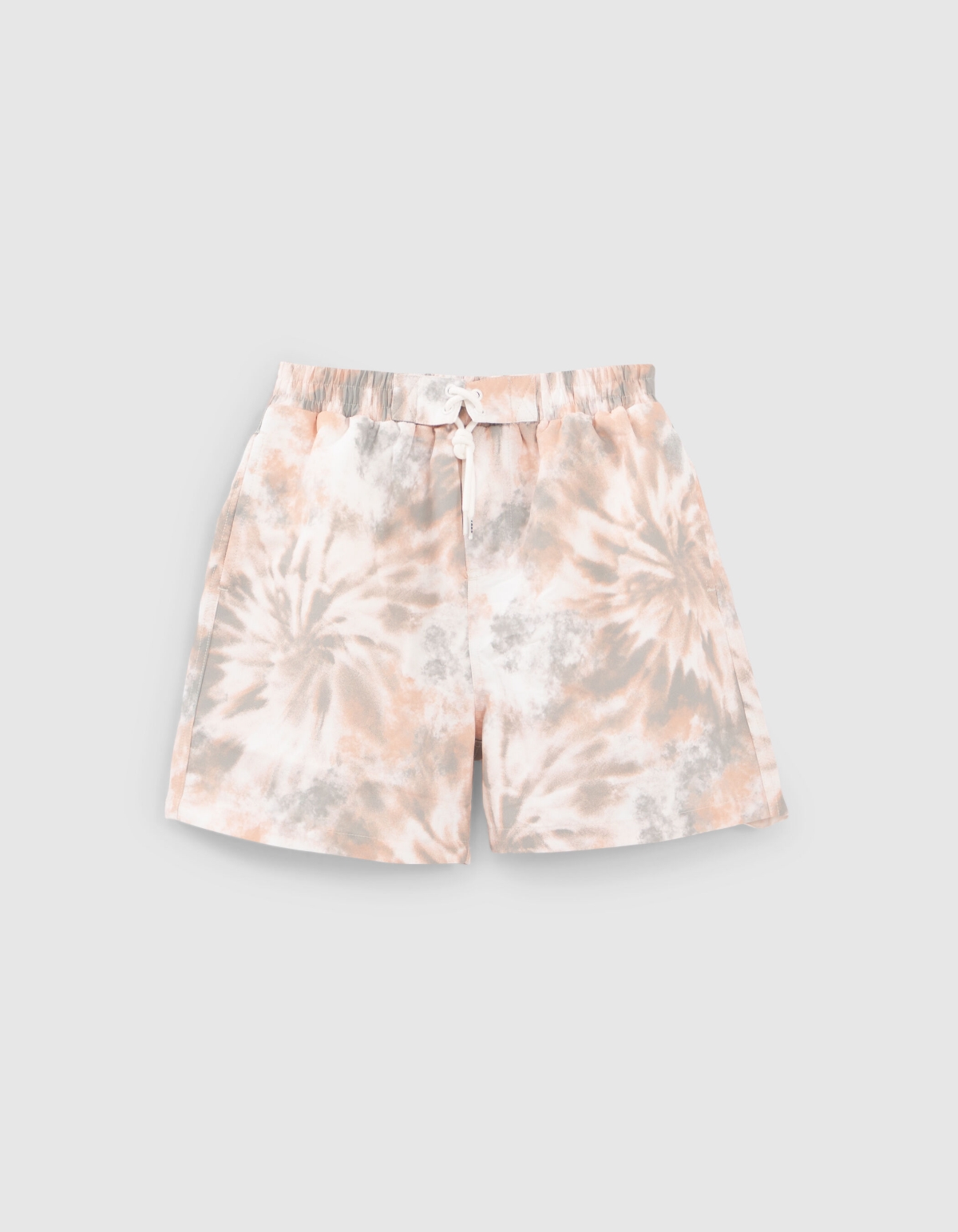 Kaki zwemshort tie and dye print jongens
