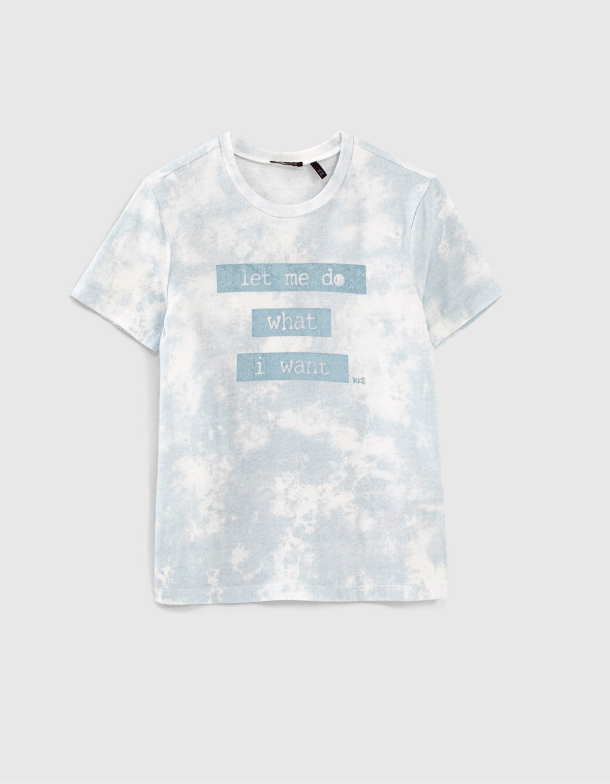 Boys’ blue tie-dye slogan T-shirt